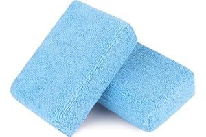 AIDEA Microfiber Applicator Pads-2Pack, Car Wash Sponge, Premium Microfiber Sponge and Cleaning Pads, Perfect for Effortless 