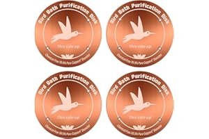 CTTZCKJ 4Pcs Pure Copper Bird Bath Purification Disk,0.6mm thick,4''Reinforced Copper Purification Cleaner with Four-Point Support,All-Season Safe Clean Water Solution,Universal Fit for Outdoor Birdbath&Bowl