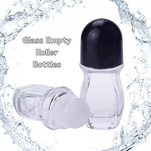 thumbnail image 2 of 30ml Roller Bottles For Glass Empty Roller Bottles With Roller Ball Deodorant Roll Containers Leak Proof Massage Ball Cap 2 of 9