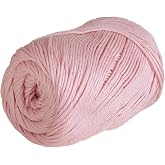 Knit Picks Dishie Pink Worsted Weight 100% Cotton Yarn for Crocheting | 100g of solid colored yarn in Blush color for dishcloths, machine washable.