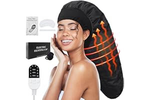 YXBZPU Hair Steamer, Heat Cap for Deep Conditioning, Electric Thermal Steamer Cap for Natural Hair, Hair Spa Cap for Home Use Pattern