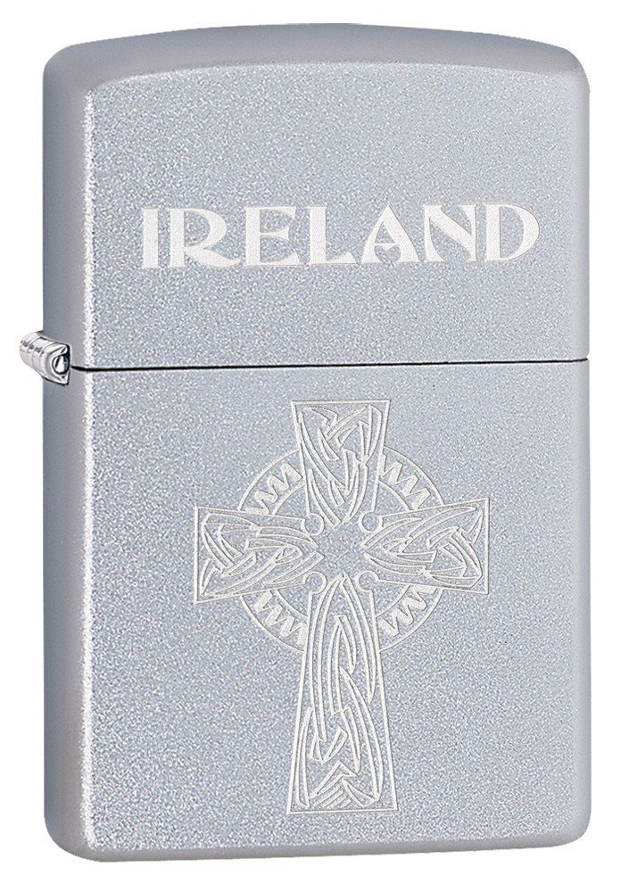 Zippo Celtic cross Windproof Lighter - satin chrome, regular