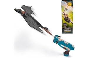 Dreamworks Dragons. How to Train Your Dragon, Crossbow Launch Toothless, Flying Stunt Glider, Kids Toys for Boys & Girls Ages 4 and up (Amazon Exclusive)