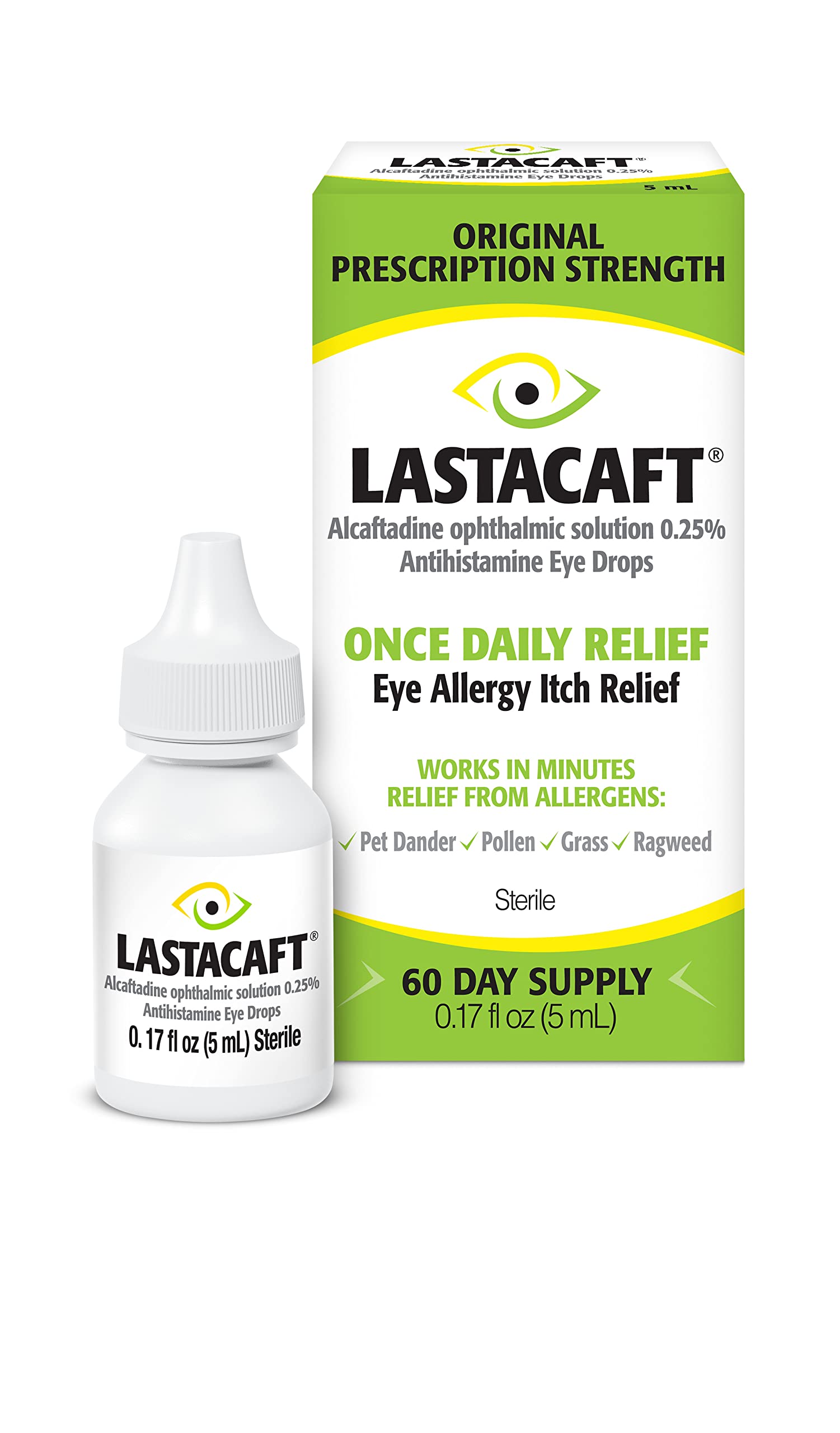 Mua Lastacaft Once Daily Eye Allergy Itch Relief Drops, (1 count) 60 Day Supply trên Amazon Mỹ