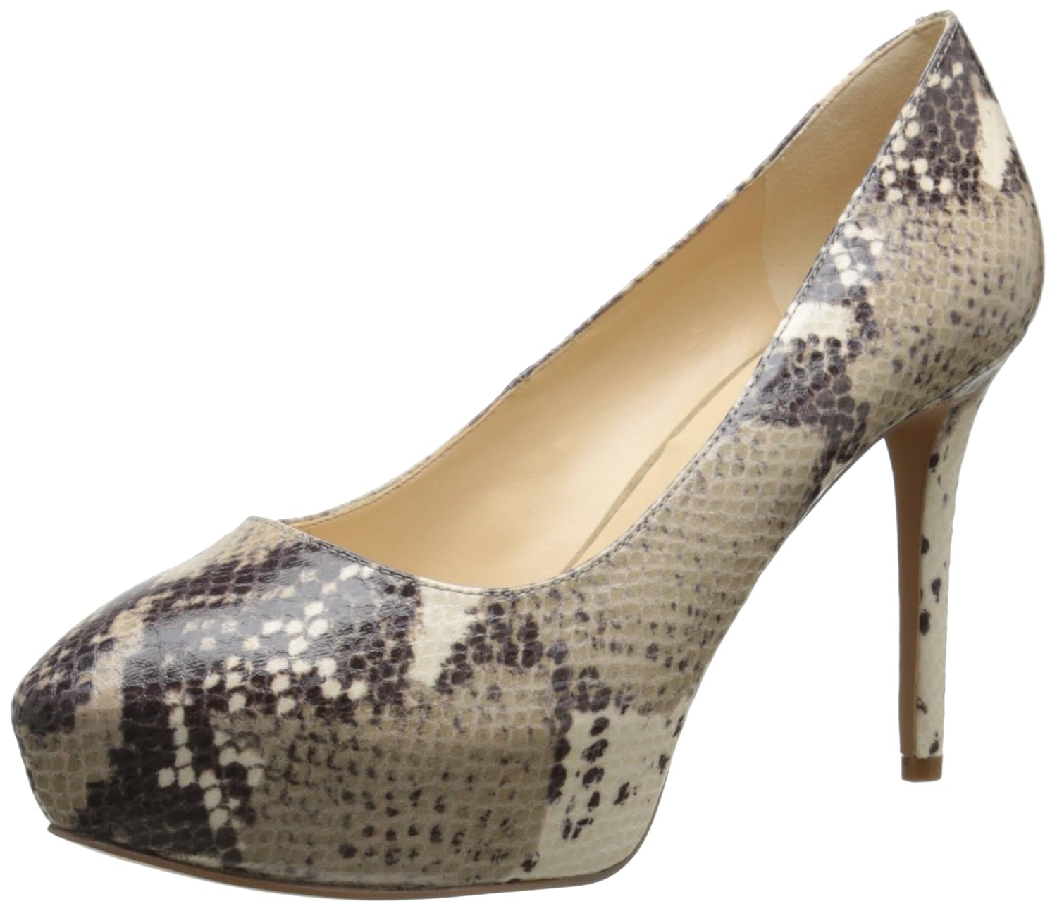 nine west snake print heels