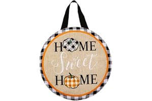 Briarwood Lane Home Sweet Home Pumpkins Fall Burlap Door Hanger
