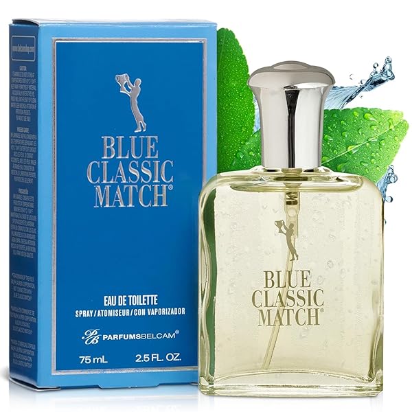PB PARFUMSBELCAM BLUE CLASSIC MATCH CM EAU DE TOILETTE SPRAY, OUR VERSION OF A DESIGNER EDT, 75 ML