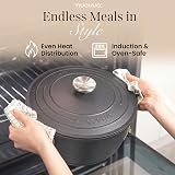 Nuovva Non-Stick Aluminium Pot with Lid 4L 24cm Deep Dutch Oven view 6