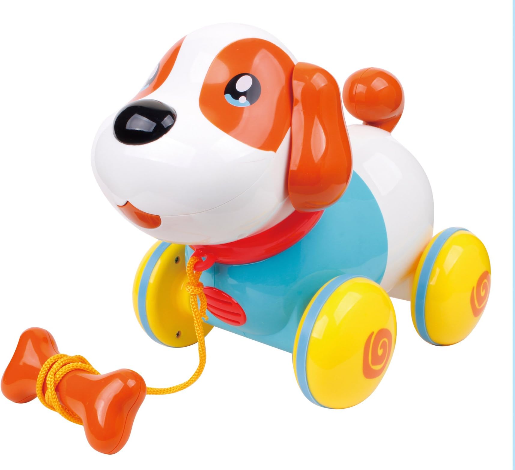 Curtis Toys Pull Along Dog for Kids (Multicolour)