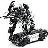 GERYNS Deformation Toy Police Car Action Figure 7.9 Inches | Deformable Robot Model Alloy Parts for Adults Kids