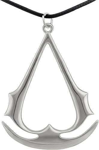 Hanessa Herren Schmuck Silber Assassinen Symbol Mittelalter Assassin S Creed Zeichen Der Assassinen Gamer Kunst Leder Geschenk Zu Weihnachten Fur Den Freund Mann Amazon De Schmuck