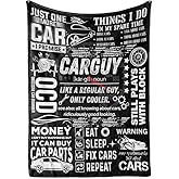 Huglanket Car Guy Gifts Throws for Men, Flannel Blanket for Car Lovers Mechanics, Enthusiasts - Birthday, Christmas, Retirement Gift (60"x 80") - Definition