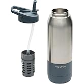 RapidPure Purifier &amp; Insulated Stainless Steel Bottle | Double-Wall Stainless Steel Bottle Keeps Water Cold with UltraCeram Filtration That Removes Viruses, Bacteria &amp; Parasites