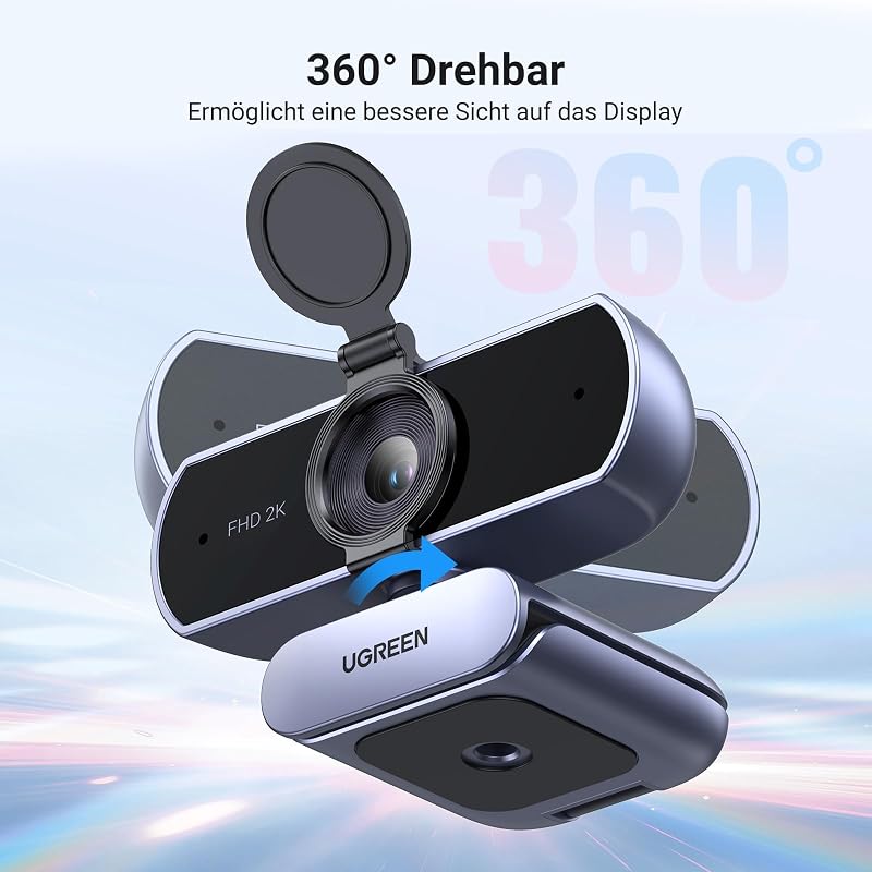 FineCam Lite 2K, Autofokus, Zwei Mikrofone, mit Objektivdeckel