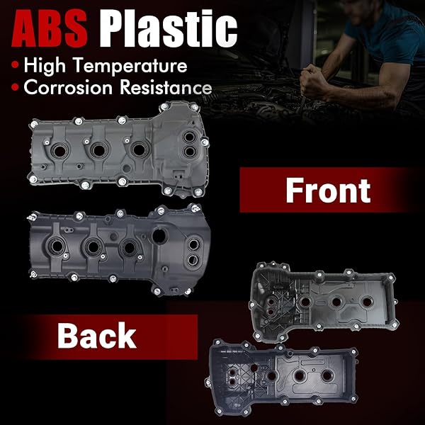 MITZONE VALVE COVER SET COMPATIBLE WITH FORD EDGE EXPLORER F-150 FLEX MUSTANG TAURUS TRANSIT 150 250 350 LINCOLN CONTINENTAL MKS MKT MKZ MKX 3.5L 3.7L 2011-2020 NON-TURBOCHARGED (RIGHT+LEFT)