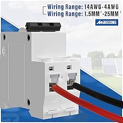 MINGSONG DC Solar Panels Disconnect Switch 20 Amp