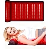 Kaoudt 2026 New 19" × 36" Red Light Therapy Mat for Body with 225 Dual-Wavelength LEDs (660nm & 850nm) & Neck Support for Neck, Shoulder & Back Pain Relief Black