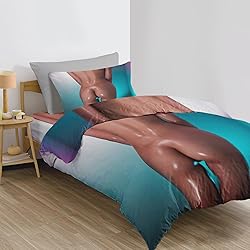 Sexy Woman Twin XL Dorm Bedding 3 Piece Naked Girl