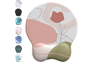 SIXLOVEM SixM Mouse Pad Wrist Support Ergonomic,Mouse Pad with Wrist Rest, Comfortable Computer Mouse Pad Gel for Laptop, Pain Relief Mousepad with Non-Slip PU Base (Rose)