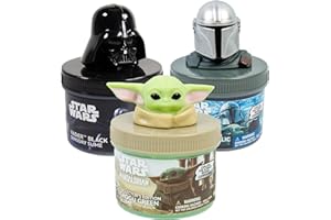 Official STAR WARS Slime, 3-Pack Galaxy Slime Kit, Includes Darth Vader, The Mandalorian, Grogu, Perfect for Goodie Bags, Desk Toys, Star Wars Merch, Star Wars Toys, Bulk Party Favors for Kids 8-12