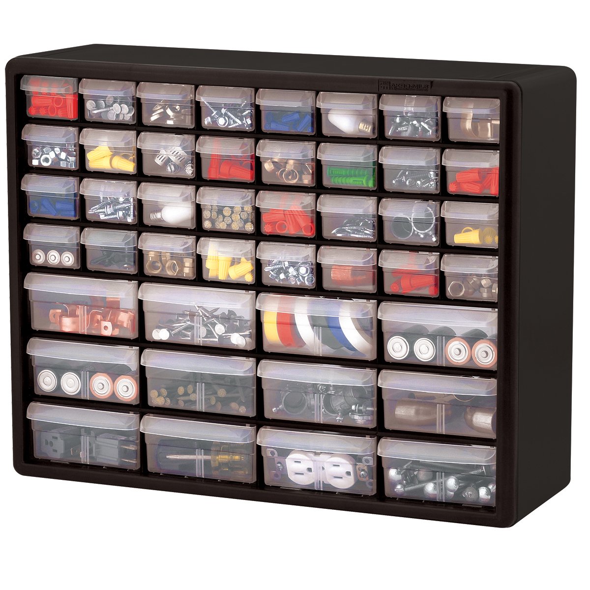 Akro-Mils 10144 D 20-Inch By 16-Inch By 6-1/2-Inch Hardware And Craft Cabinet, Black (716184328655)