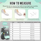 SlowTon Dog Boots Waterproof Non-Slip Paw Protectors Reflective Straps 9 Sizes view 2
