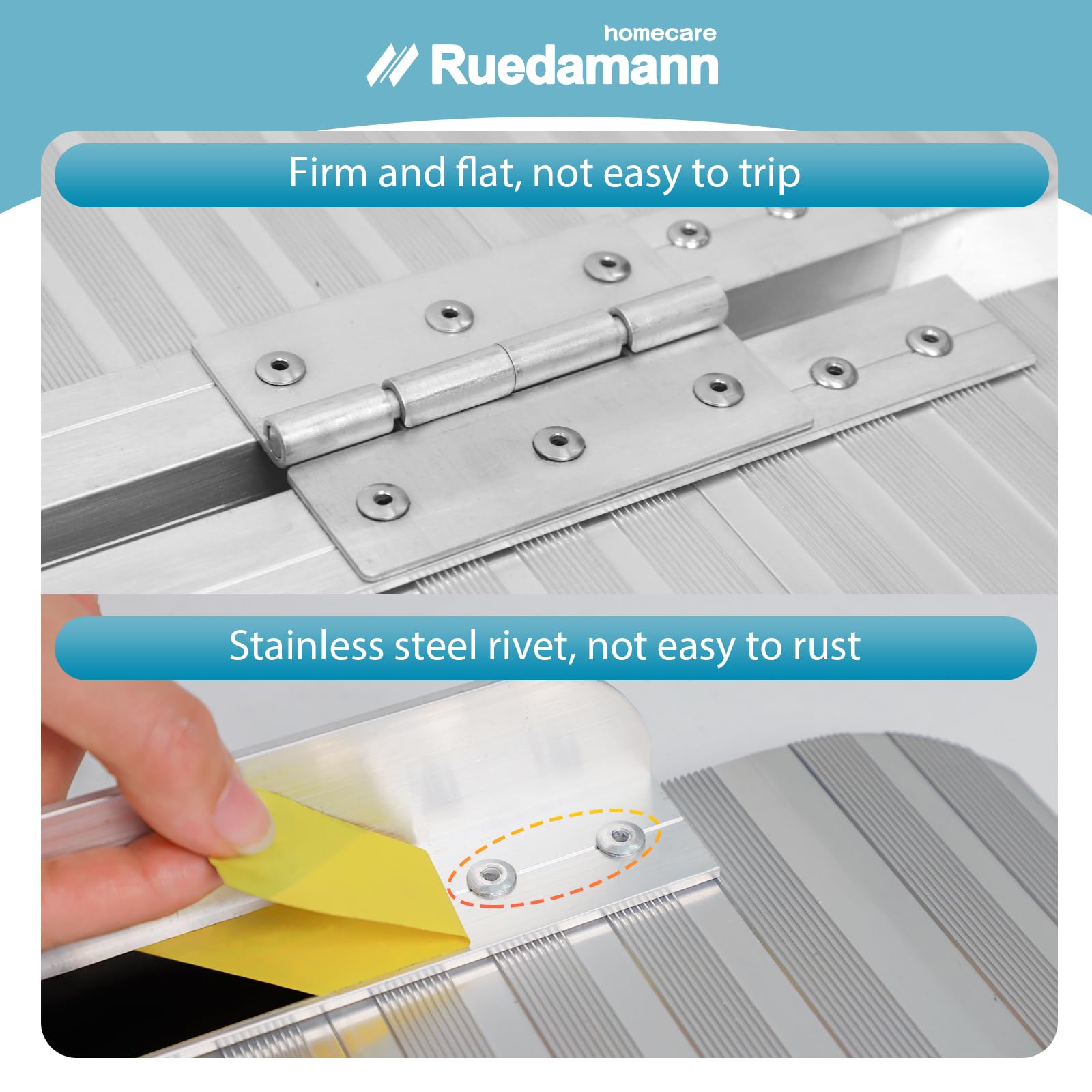 Mua Ruedamann 2 Feet Portable Wheelchair Ramp for Doorways, Non-Slip ...