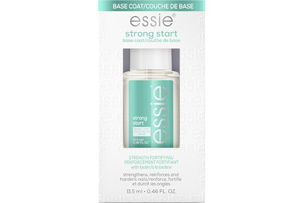 essie Nail Care, 8-Free Vegan, Strong Start Base Coat, strengthening nail polish, 0.46 fl oz