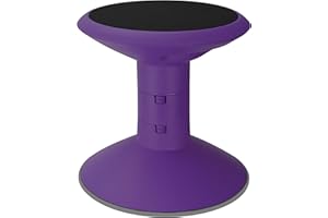 Storex Wiggle Stool – Active Flexible Seating for Classroom and Home Study, Adjustable 12-18 Inch Height, Violet (00307A01C)
