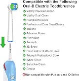 Betterchoi Oral B Compatible Toothbrush Heads, 16pcs, Black & White view 6