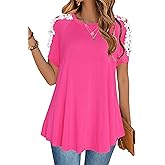 Afibi Womens Short Sleeve Cold Shoulder Summer Basic Tee Tops Shirts