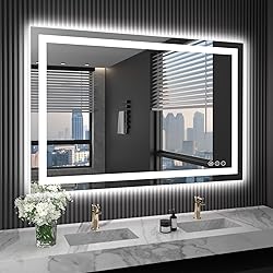 LOAAO 48X32 LED Bathroom Mirror with