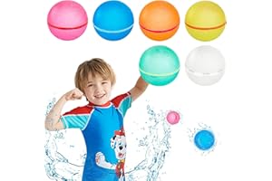 Reusable Water Balloons Water Balls, Soft Silicone Quick Fill Balloons Splash Fun for Kids Adults,Outdoor Backyard Summer Spl