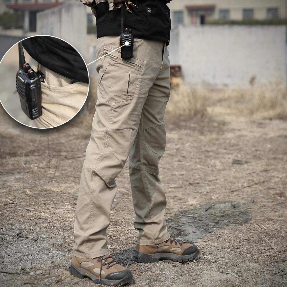 lightweight cotton cargo trousers mens