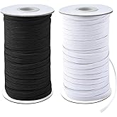 110 Yards 1/4 inch Elastic for Sewing, Flat Elastic Band Sewing Elastic Cord Stretch Knit Bands for DIY Projects, Arts & Craf