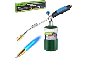 AUSAIL Grill Torch Charcoal Starter, Propane BBQ Torch,50,000BTU,Grill Torch Blow Torch with Self Igniting and Ergonomic Anti-slip Rubber Handle for Charcoal Starter,Weeding,Roast Meat(Fuel Not Included)