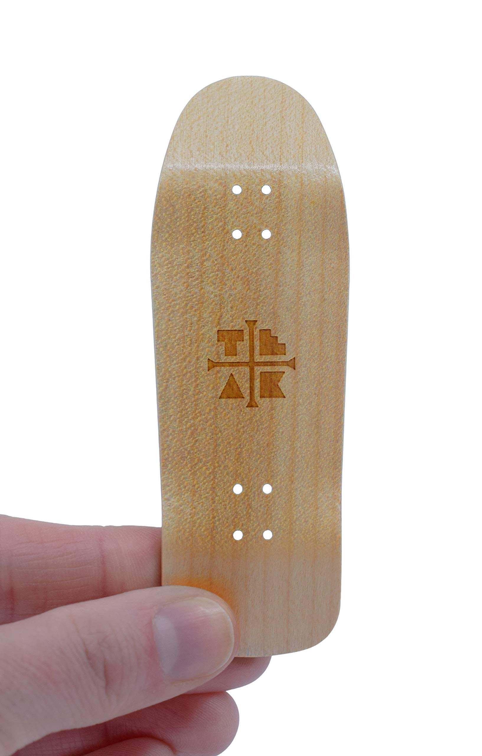 Wooden Fingerboard Carlsbad Cruiser Deck, The Classic - 34mm x 100mm - Handmade, Pro Shape & Size - Five Plies Wood Veneer - Includes Prolific Foam Tape - Teak Tuning