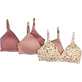 TAHARI Girls' 3-Pack Molded Wire-Free Training Bras – Adjustable Straps, Soft & Comfortable, Ideal for Teens & Beginners