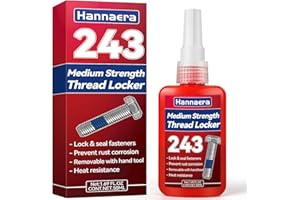 HANNAERA Thread Lock Blue, Threadlocker Medium Strength, Lock and Seal Metal Nuts, Bolts & Fasteners, Removable, All-Purpose, Anaerobic (50 ml)