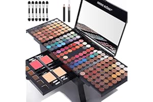 coliusa 190 Colors Professional Makeup Kit for Women Full Kit, Pallet,All In One Gift Set girls, include Eyeshadow/Facial Blusher/Eyebrow Powder/Eyeliner Pencil/Mirror/makeup brush(004Y)