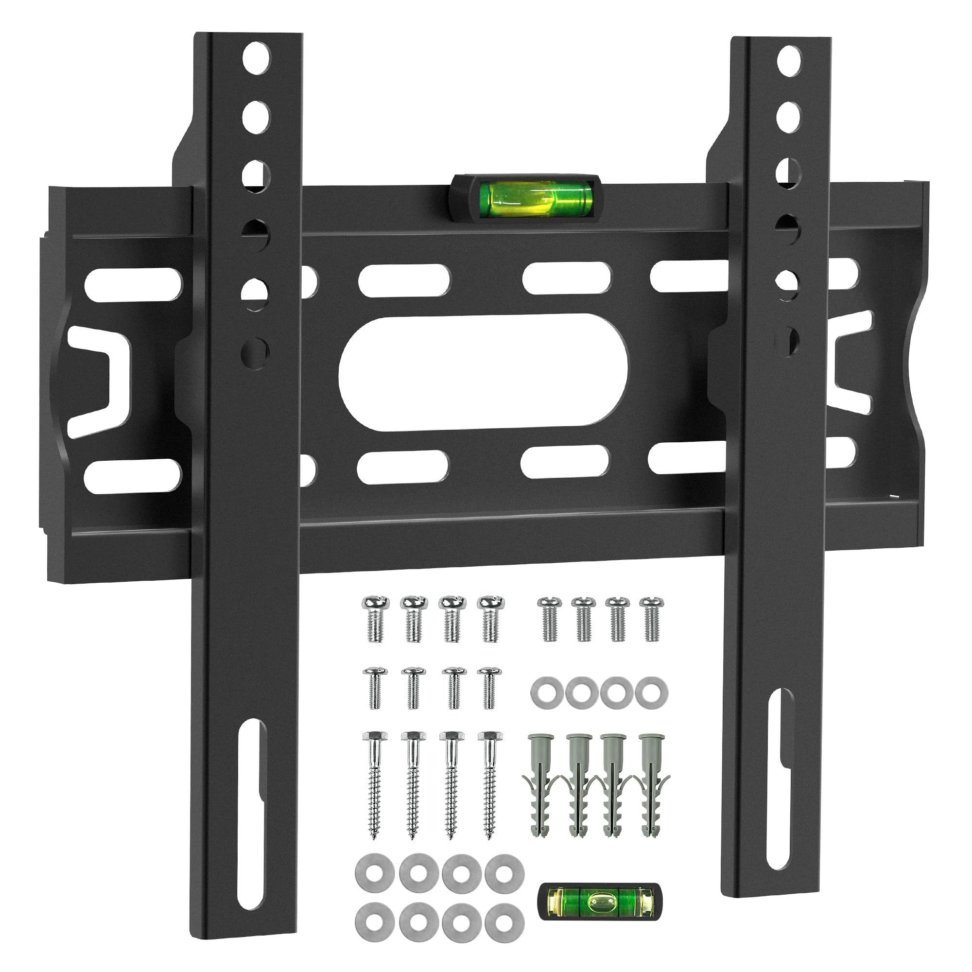 Digank Tv Wall Bracket For 17-43 Inch, Flat Tv Wall Mount With Spirit Level, 30kg Capacity, Max Vesa: 200x200