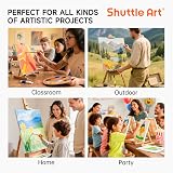 Shuttle Art 12 Pack 11x14 Inch Canvas Boards 100% Cotton Primed White view 5