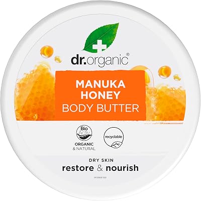 Dr Organic Manuka Honey Body Butter 200ml Moisturising Cream