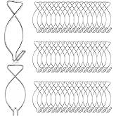 Drop Ceiling Hooks, 100 Pack T-Bar Grid Clips for Classroom Decorations | Galvanized steel construction; squeeze-to-open installation; removable design; silver finish