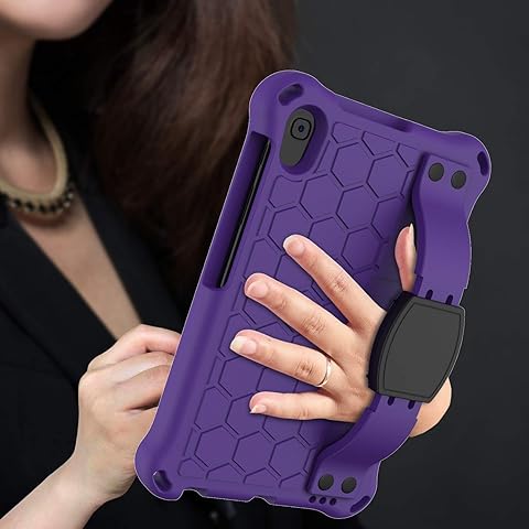 Changjin - Funda para tablet Samsung Galaxy Tab A 8.4 2020 SM-T307/T307U, resistente a los golpes y a los niños Morado y negro.