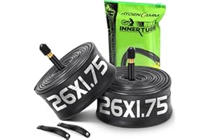 Hydencamm 2 Pack 20/26x1.75/2.125 Bike Tube with 35mm Schrader Valve, Butyl 20/26x1.95 Inner Tube with 2PCS Levers, 20/26 X 1.75/2.125 Bicycle Tube Compatible with MTB, Cruisers, City Bike, Road Bikes