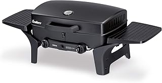 Enders Gasgrill URBAN, Tischgrill, Grillen-, Kochen- und Backen Funktion, 2 Brenner Edelstahl, kleiner Grill mit Grill-Thermometer, Balkon-Grill, Camping-Grill, Aluguss-Gehäuse, Gusseisen-Rost, #2095