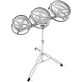 Ashthorpe Roto Tom Drum Set with Stand - 6", 8", 10" Toms with Remo Heads