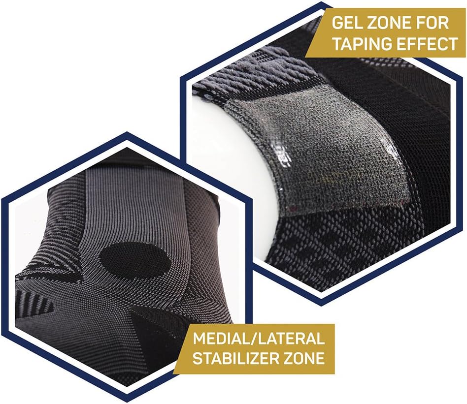 OS1st AF7 Ankle Bracing Sleeve (Single Sleeve) stabilizes weak Ankles, assists with Ankle Instability and Inversion sprains, and relieves Achilles tendonitis : Sports & Outdoors