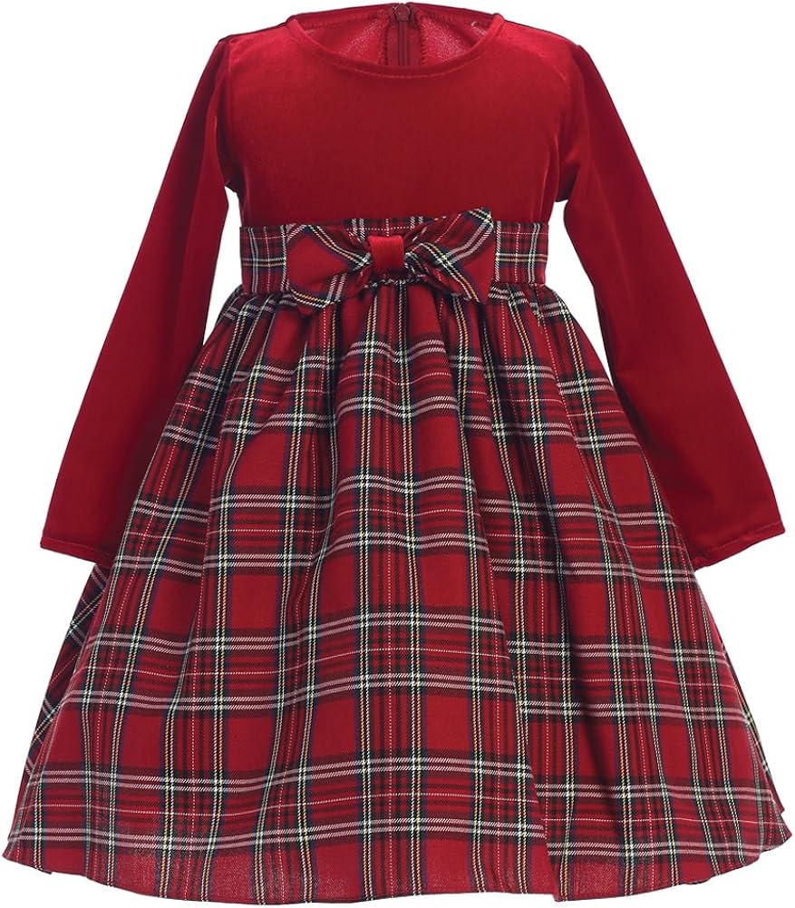red and green plaid dress